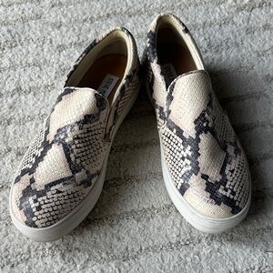 Steve Madden Women's Snake Print Slip-On Sneakers